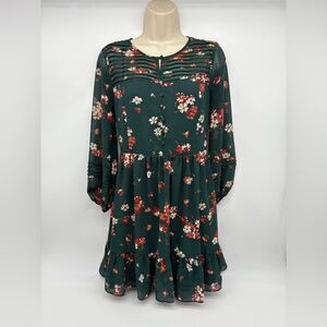 Madewell Green Floral Dress